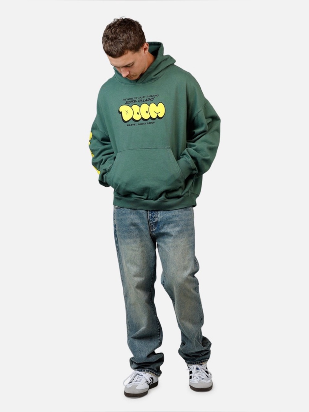 MARVEL FANTASTIC FOUR DOCTOR DOOM VILLAIN PREMIUM HOODIE-Size XL